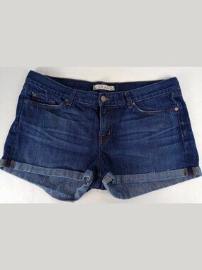 J Brand Women's Size 32 Dark Denim 5 Pocket Design Rolled Hem Shorts